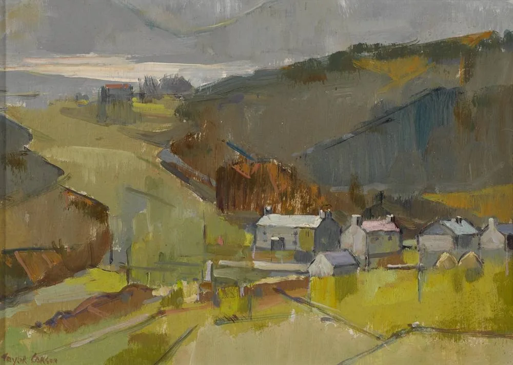 CLONTALLAGH, COUNTY DONEGAL by Robert Taylor Carson, 1970, oil on panel, sold Dec 2017