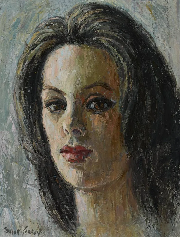 PORTRAIT STUDY by Robert Taylor Carson, 1975, oil on canvas, offered Dec 2017