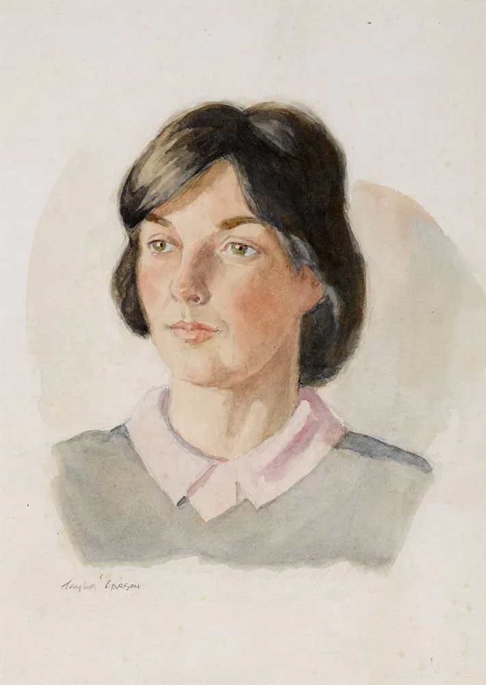 FEMALE STUDY by Robert Taylor Carson, watercolour, offered Dec 2017