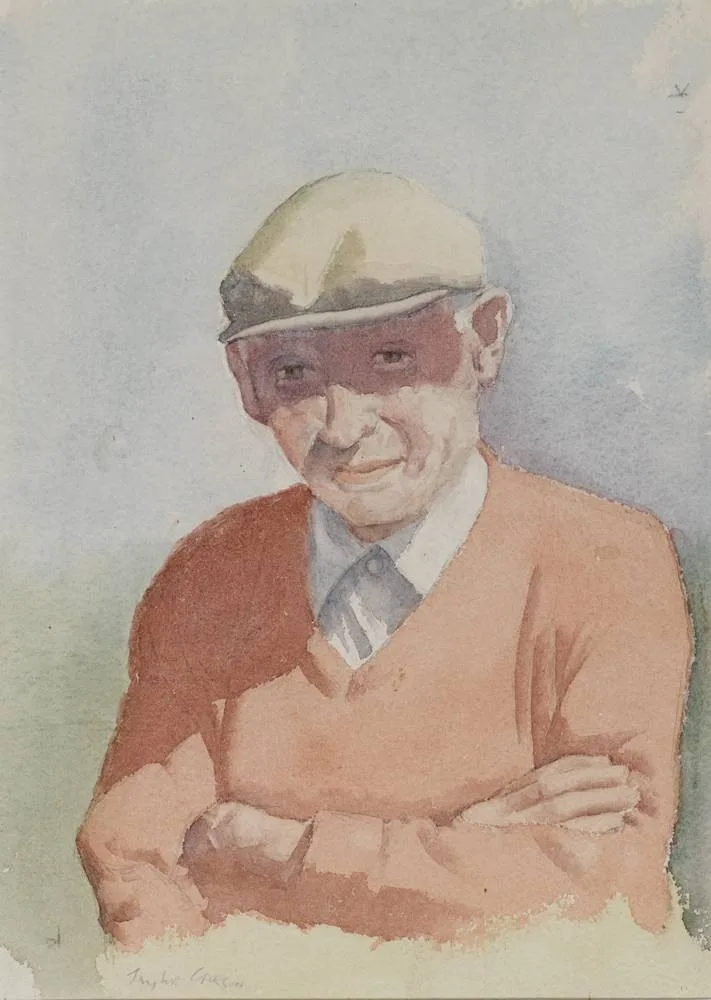 JAMES by Robert Taylor Carson, 1987, watercolour, offered Dec 2017