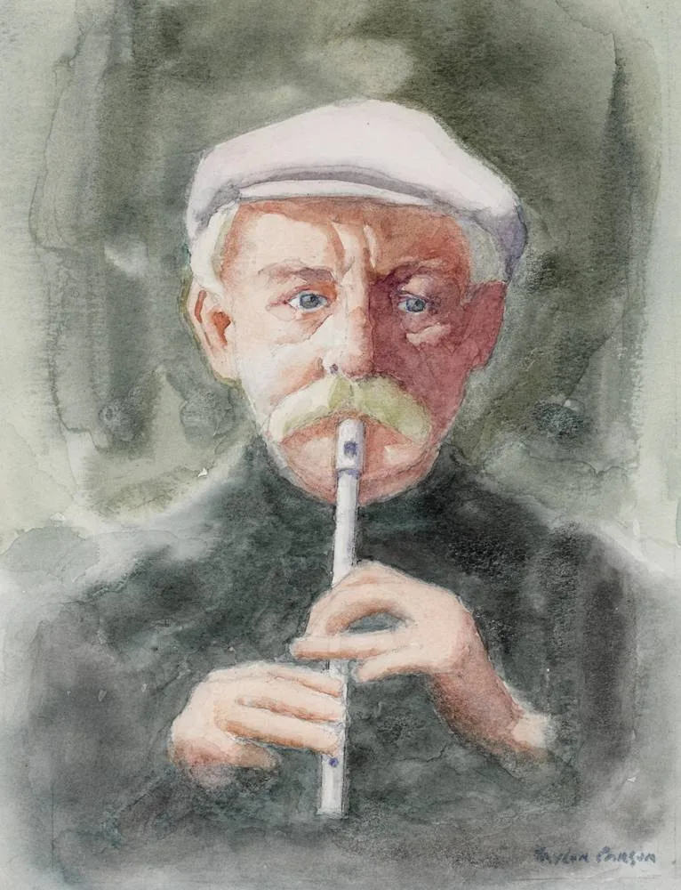 Robert Taylor Carson, THE OLD-TIMER, watercolour