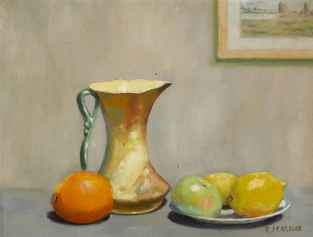 STILL LIFE by Robert Joseph Carolan, oil on board, offered Dec 2017
