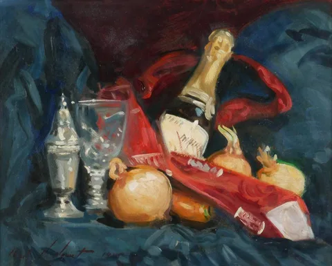 Charles Merrill Mount, STILL LIFE, 1955, oil on board