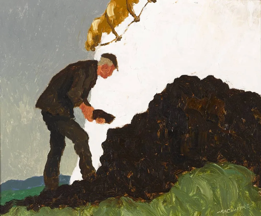 James MacIntyre, TURF STACK, oil on board