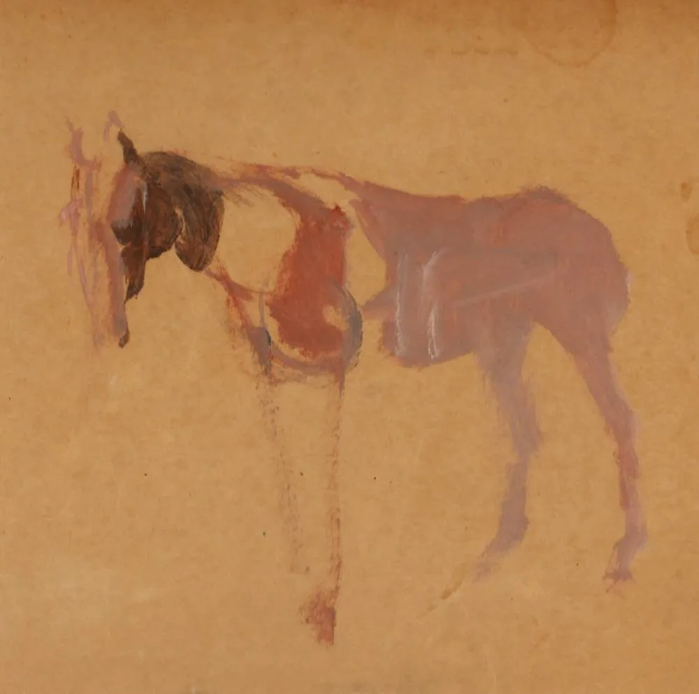 HORSE by Basil Blackshaw, oil on card, sold Dec 2017