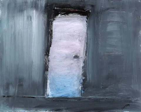 Basil Blackshaw, PINK DOOR, oil on board