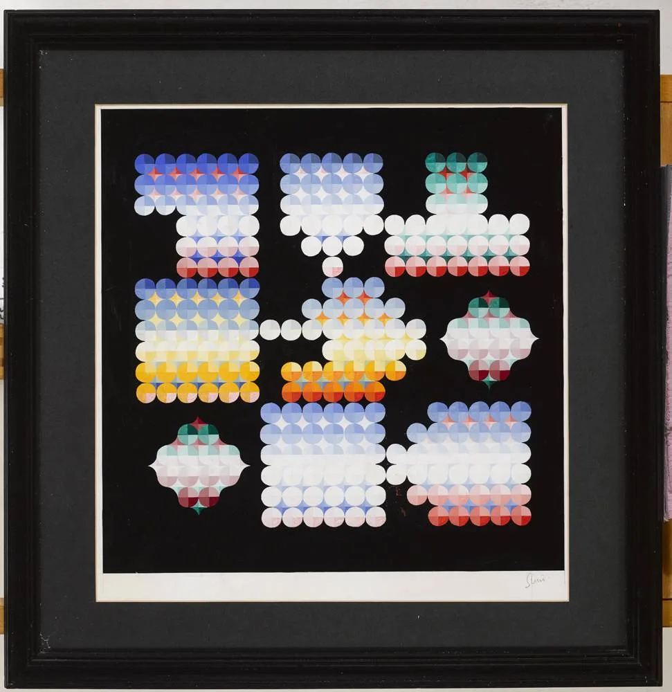 ABSTRACT by Piet Sluis, gouache, offered Dec 2017