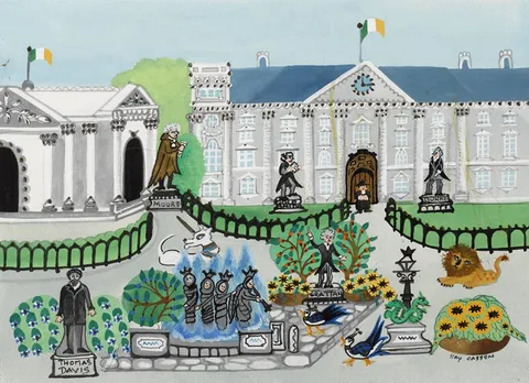 Kay Casson, COLLEGE GREEN, DUBLIN, gouache