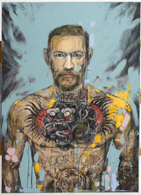 Jin Yong, CONOR MCGREGOR, acrylic on canvas