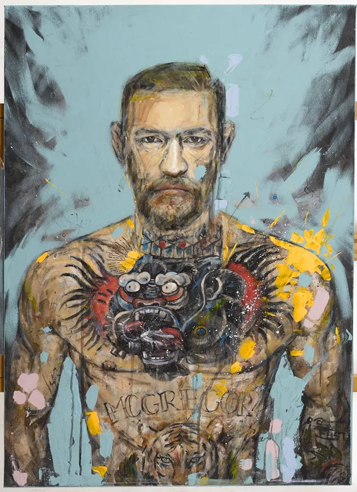Jin Yong, CONOR MCGREGOR, acrylic on canvas