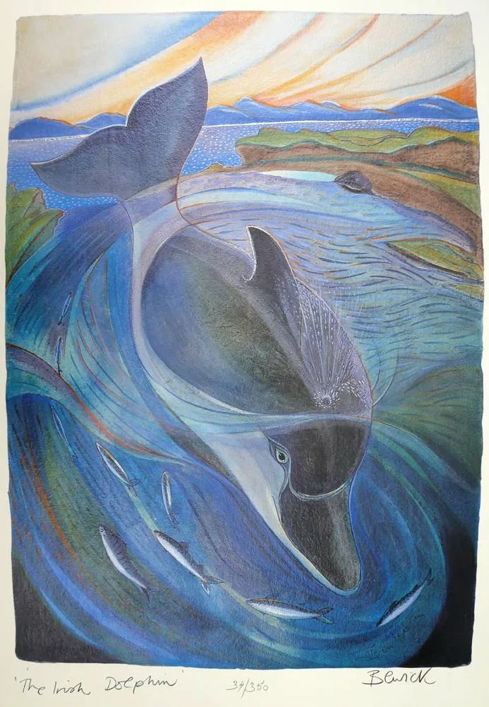 THE IRISH DOLPHIN by Pauline Bewick, print; (no. 34 from an edition of 350), sold Dec 2017