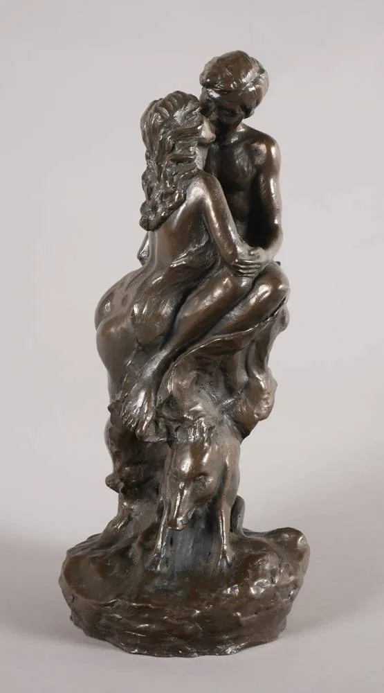 KISSING FIGURES by Robin Buick, bronze; (no.41 from an edition of 250), sold Dec 2017
