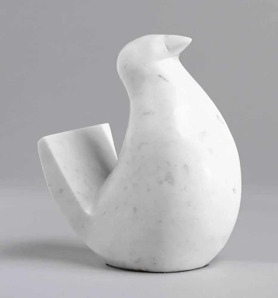 DOVE by Dick Joynt, Carrara marble; (unique), sold Dec 2017