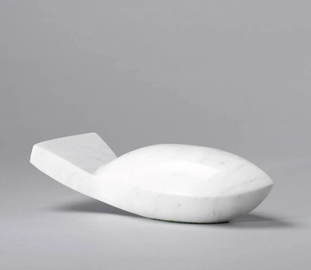 FISH by Dick Joynt, Carrara marble; (unique), offered Dec 2017