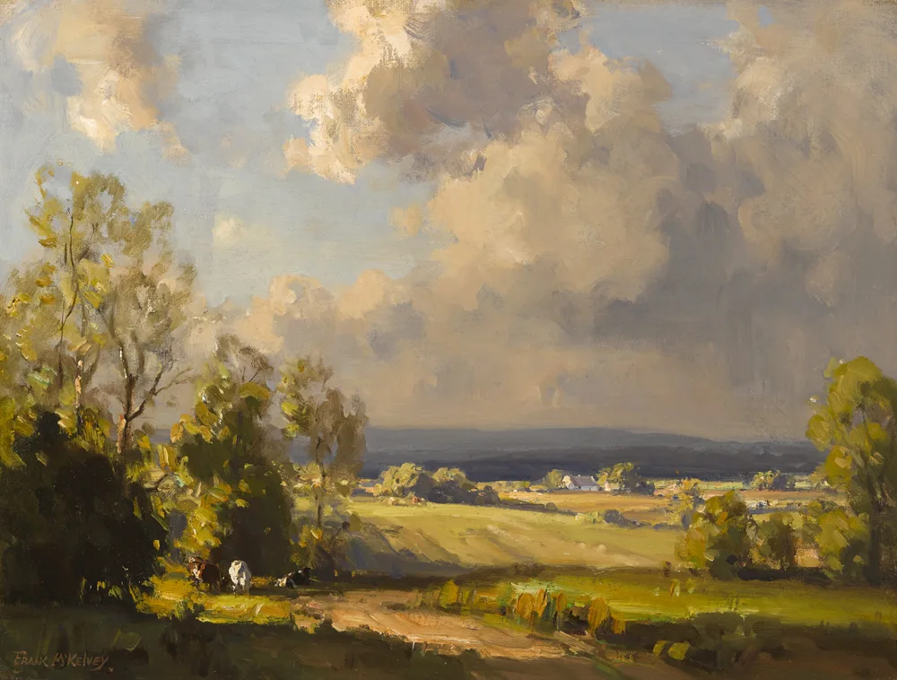 COUNTY DOWN LANDSCAPE by Frank McKelvey, oil on canvas, sold Nov 2017