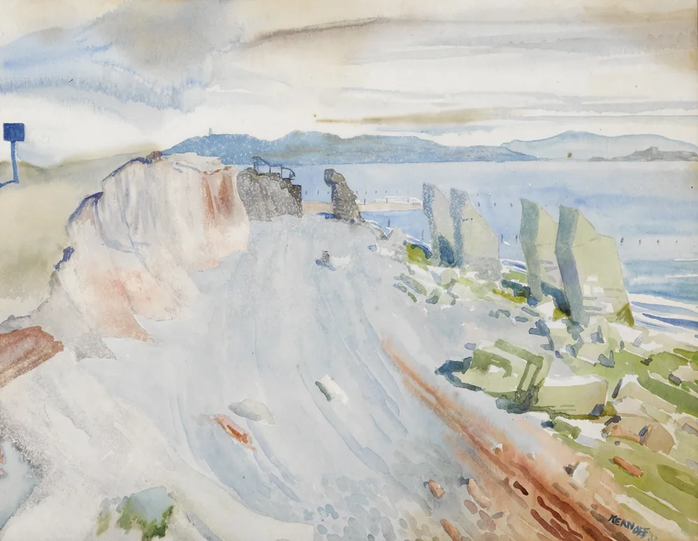 NORTH STRAND, BRAY, COUNTY WICKLOW by Harry Kernoff, 1932, watercolour, offered Nov 2017