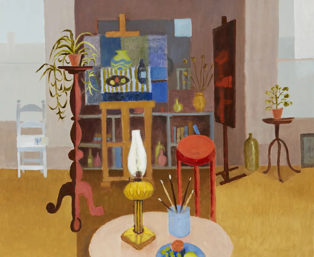 STUDIO STILL LIFE by Arthur Armstrong, oil on board, sold Nov 2017