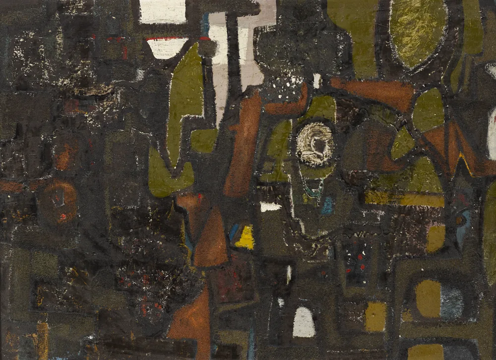Gerard Dillon, BRONZE ABSTRACT, oil and sand on canvas