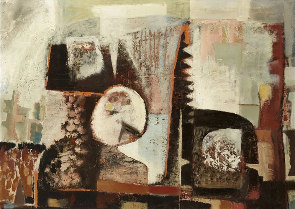STILL LIFE THEME by Arthur Armstrong, 1963, oil on board, offered Nov 2017