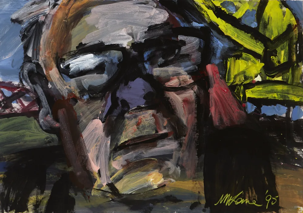 JUDGE DESMOND WINDLE by Michael Kane, 1995, gouache, sold Nov 2017