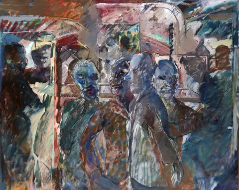 David Crone, THEATRICAL PEOPLE, oil on canvas