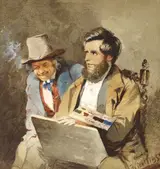 Erskine Nicol, SELF PORTRAIT WITH A RUSTIC COMPANION