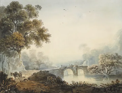 John Henry Campbell, SUN SETTING, 1803, watercolour and gouache