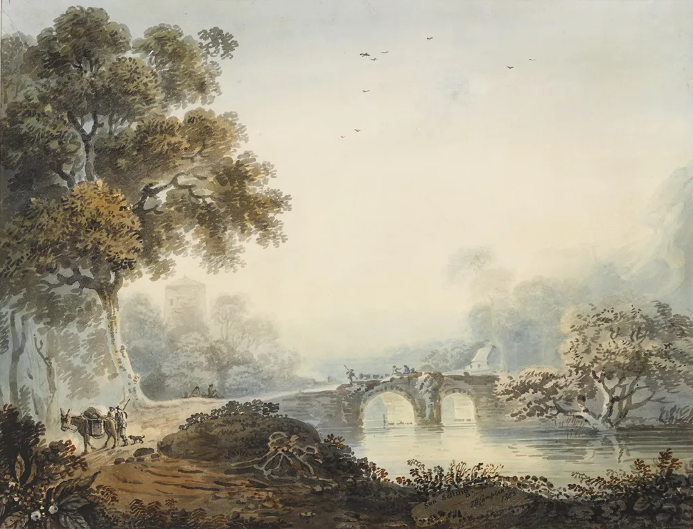 SUN SETTING by John Henry Campbell, 1803, watercolour and gouache, sold Nov 2017