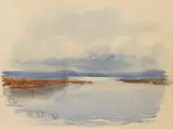 William Percy French, LOW CLOUD OVER RIVER AND BOG, A VIGNETTE
