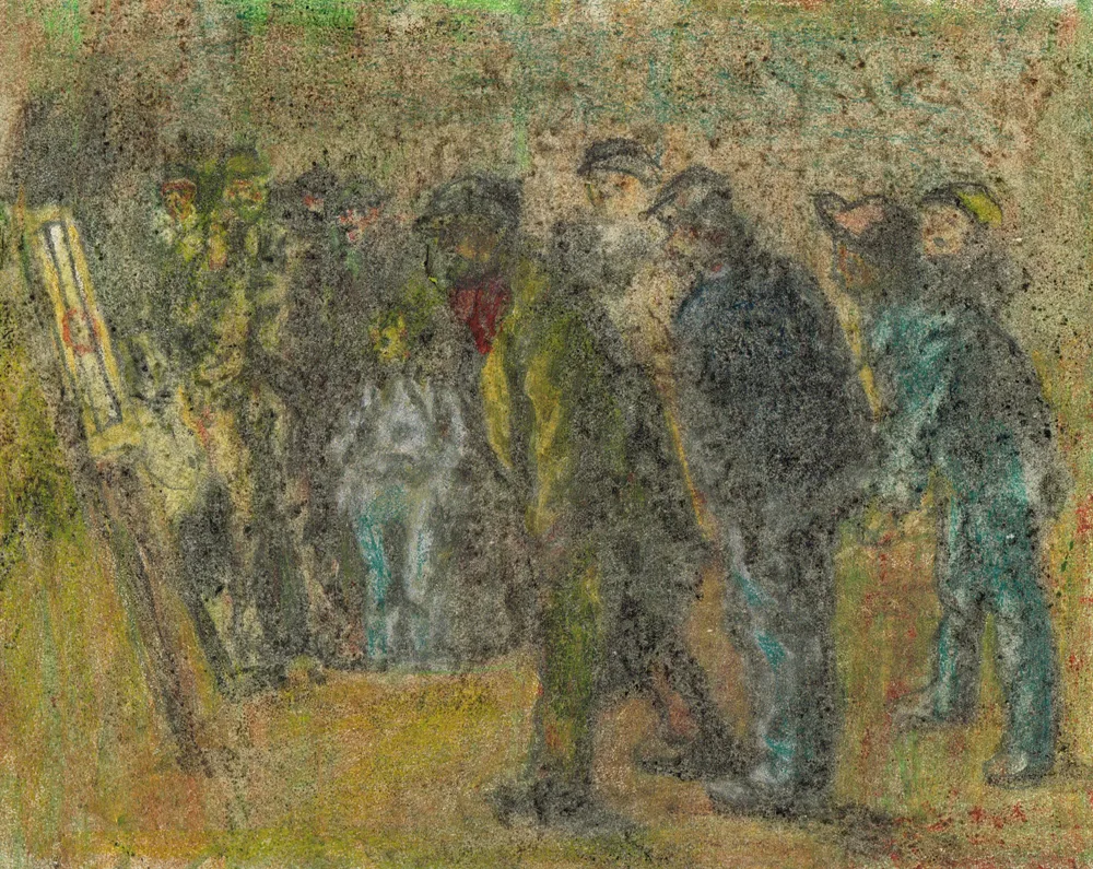 "HOW'S THAT" [COLOUR VERSION] by William Conor, crayon, sold Nov 2017