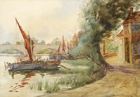 RIVER SCENES, 1911 (A PAIR) by Charles MacIver Grierson, watercolour; (2), sold Nov 2017