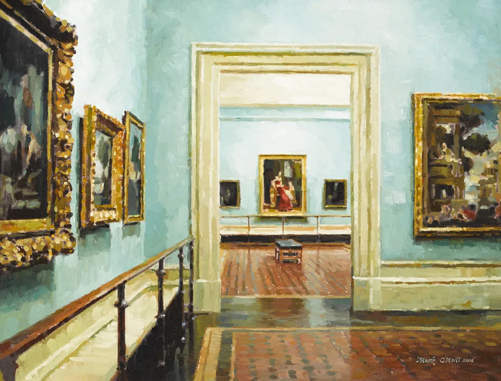 NATIONAL GALLERY by Mark O'Neill, 2003, oil on board, sold Nov 2017