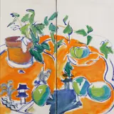 Elizabeth Cope, STILL LIFE WITH PLANT POT, 1980/81