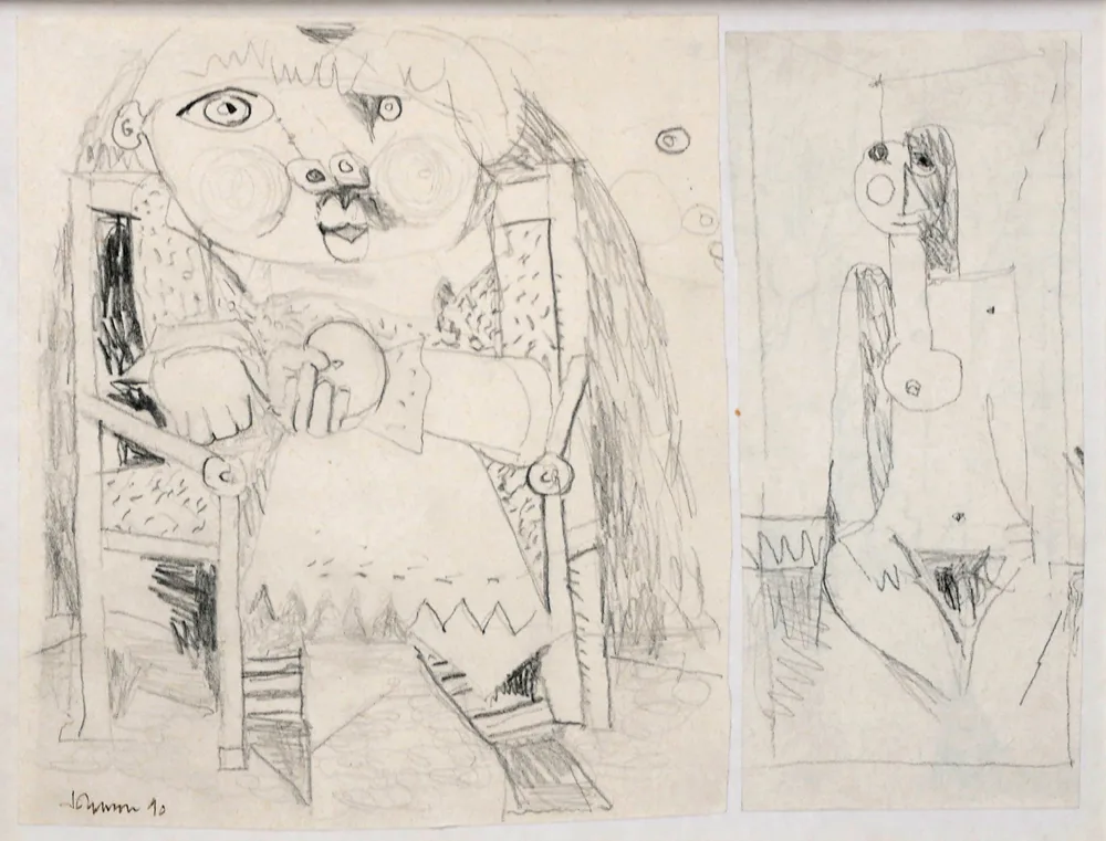 Nevill Johnson, FIGURES, 1990, pencil