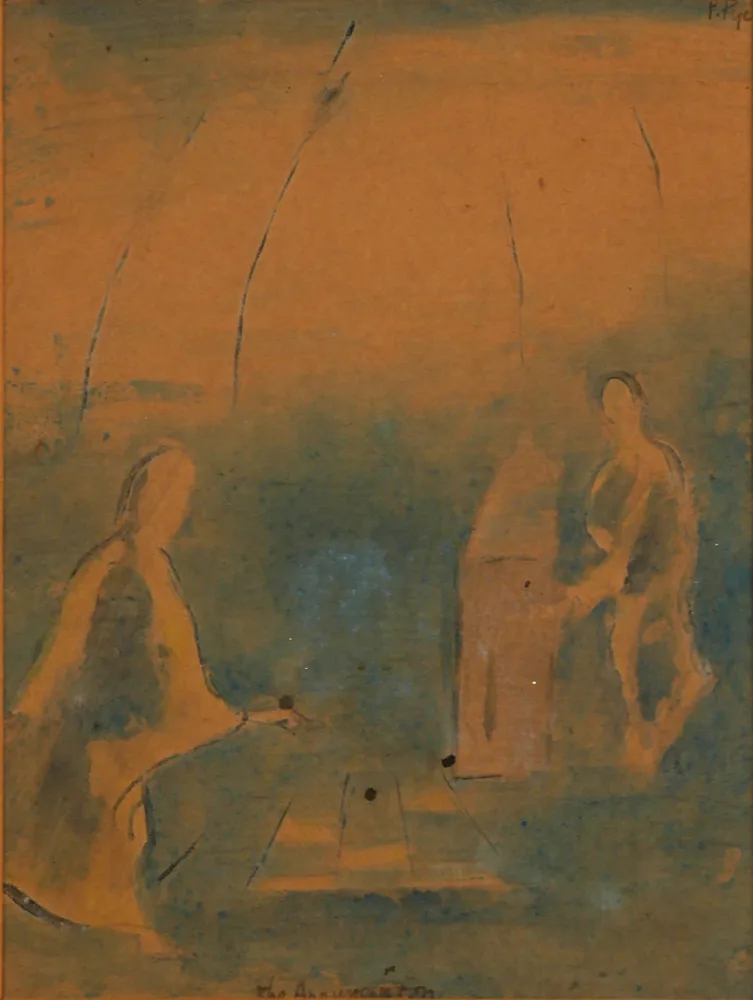 THE VISITATION by Patrick Pye, gouache on paper, offered Oct 2017