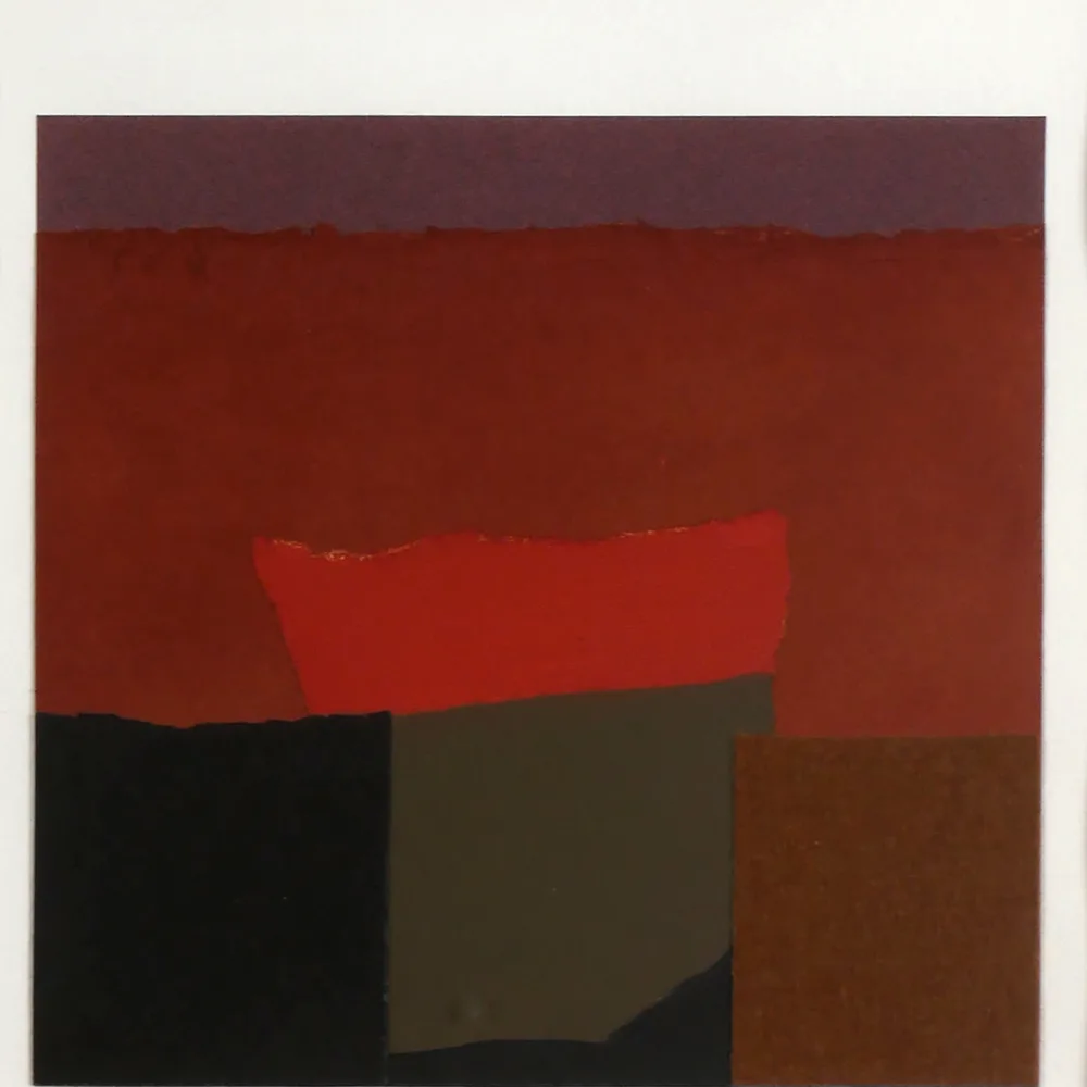James O'Connor, RED GATE, 1985, gouache with collage on paper