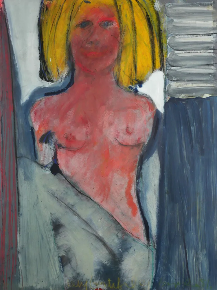 Brian Maguire, MODEL, 1981, pastel and gouache