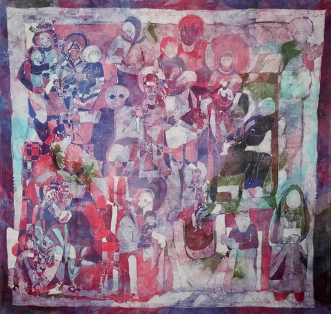 Bernadette Madden, UNTITLED [IMAGES OF MADONNA AND CHILD], batik