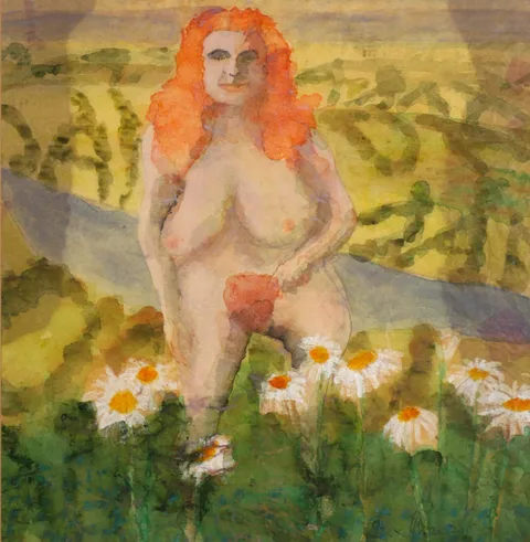 Jim Manley, THE SERENE ONE, DANA, MOTHER OF THE GODS, watercolour