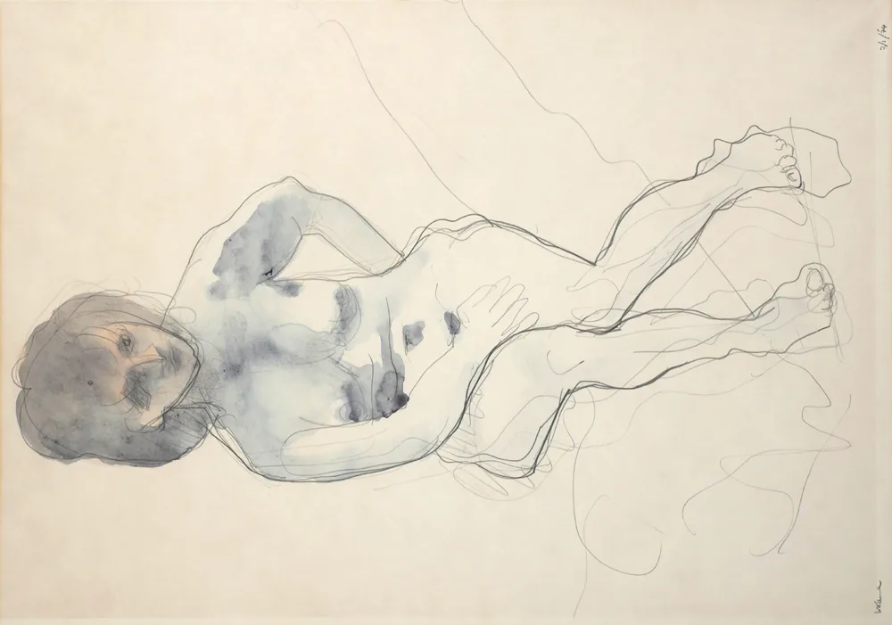 RUTH BRANDT by Michael Kane, 1974, pencil and watercolour, sold Oct 2017