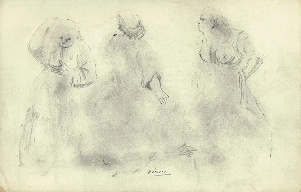 FEMALE FIGURE STUDIES (A PAIR) by Daniel O'Neill, pencil; (unframed), offered Oct 2017