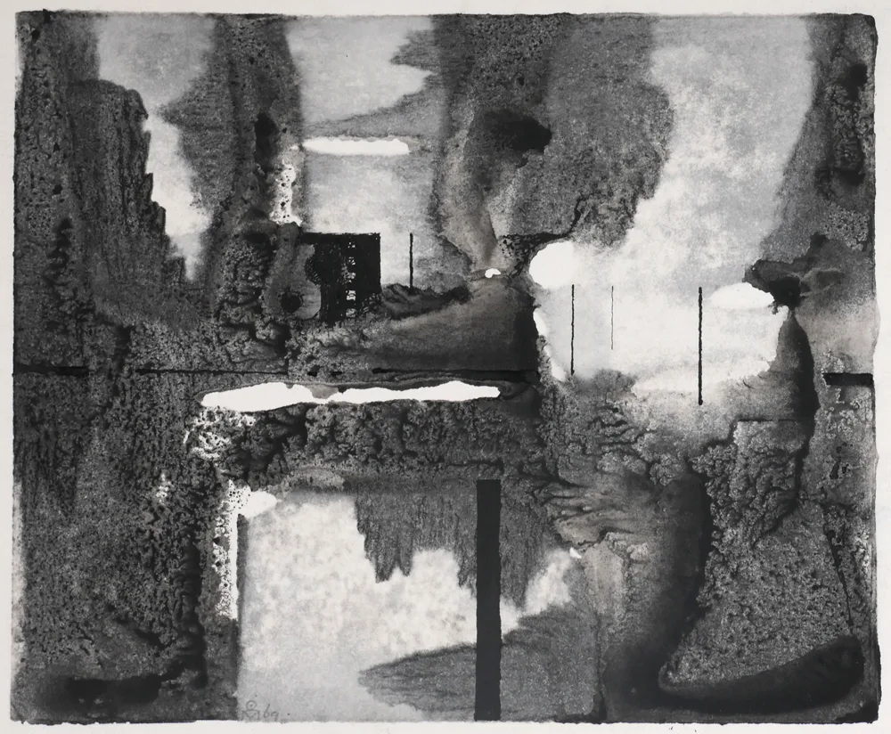 LANDSCAPE by Colin Middleton, 1969, watercolour, sold Oct 2017