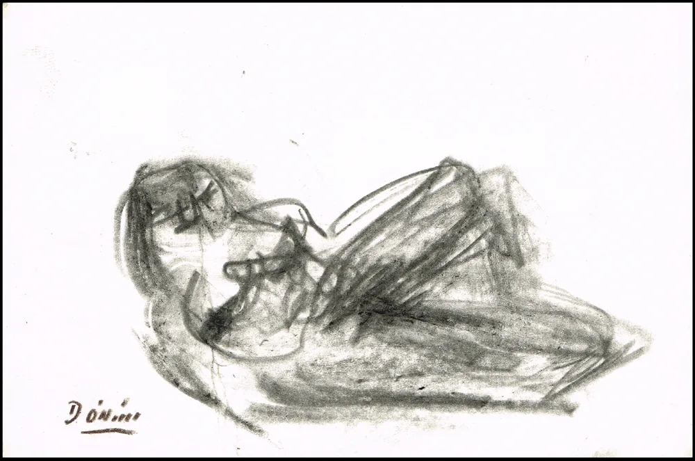 RECLINING FIGURE by Daniel O'Neill, charcoal; (unframed), offered Oct 2017