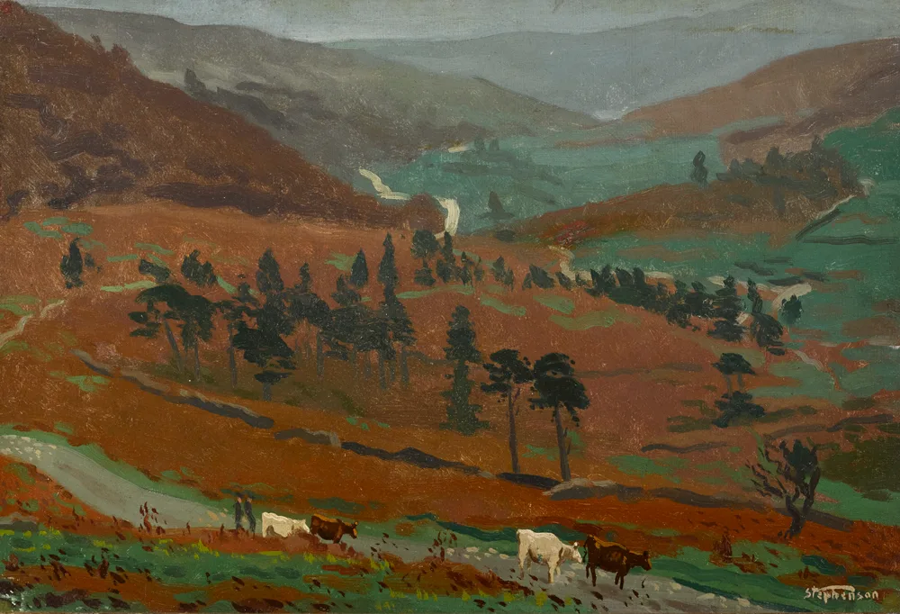 LOUGH DAN, COUNTY WICKLOW by Desmond Stephenson, oil on canvas, sold Oct 2017