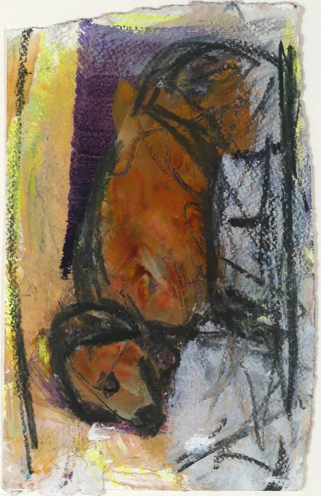 DOG by Basil Blackshaw, oil and charcoal on paper, sold Oct 2017