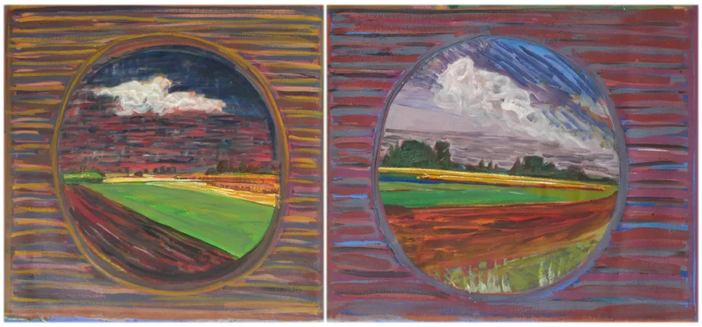 Brian Bourke, TWO LANDSCAPES, oil on canvas