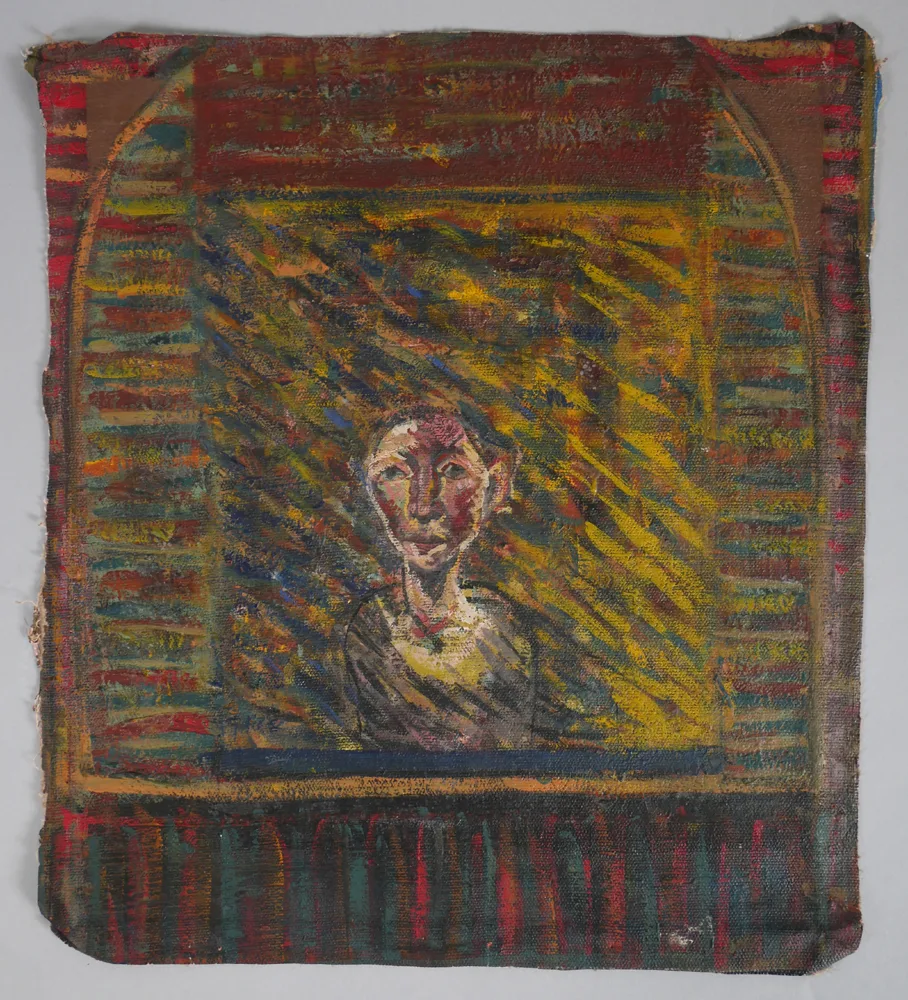 PORTRAIT OF A.M. by Brian Bourke, 1970, oil on canvas, sold Oct 2017