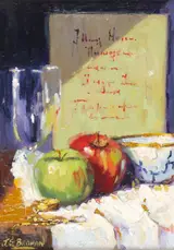 James S. Brohan, STILL LIFE WITH APPLES