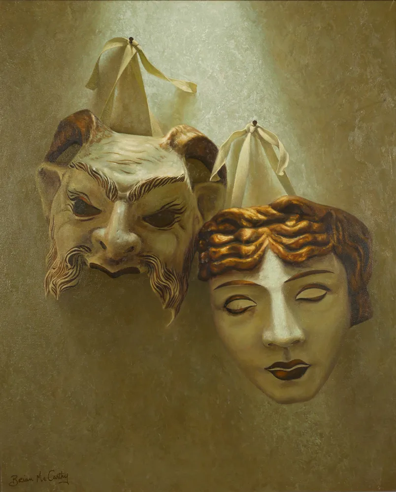 Brian McCarthy, MASKS, 1993, oil on canvas