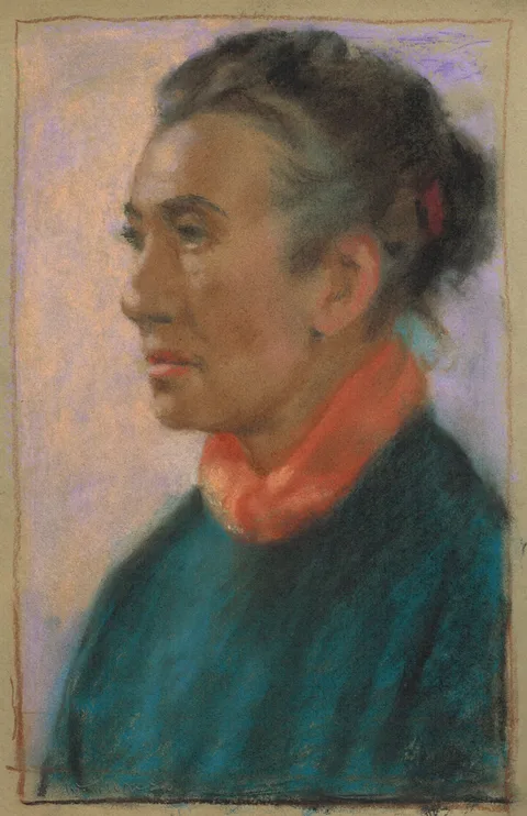 William Mason, PORTRAIT OF A WOMAN, pastel on paper; (unframed)